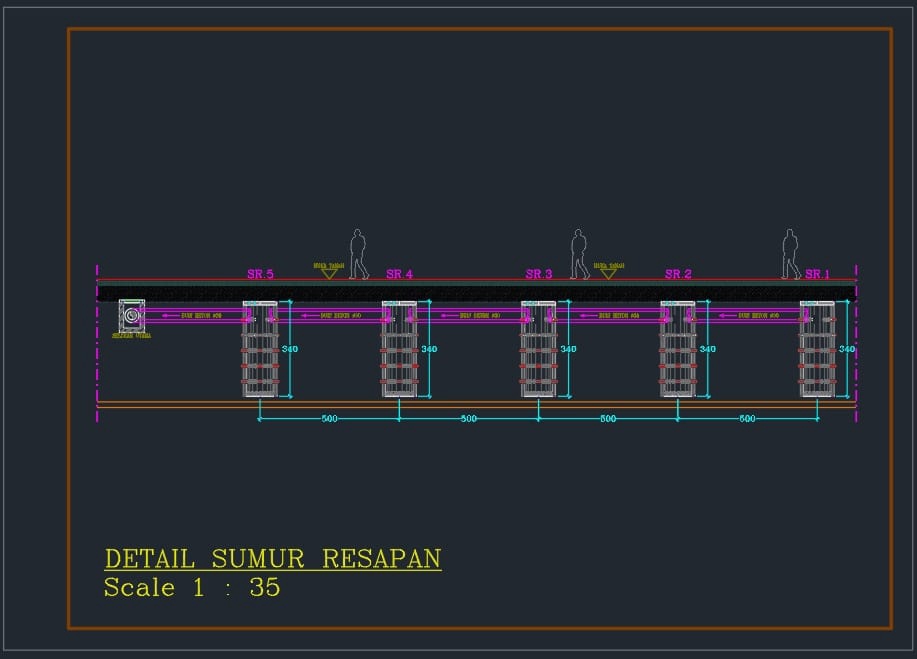 CAD Drawing - Gambar Kerja IMB Rumah Tinggal , Ruko, Kantor, Mess- 5000/m2 - 3