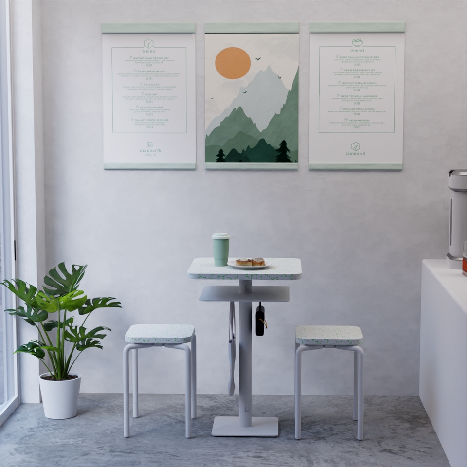 Jasa Desain Cafe Minimalis Modern: Render 3D Desain Interior Cafe & Eksterior