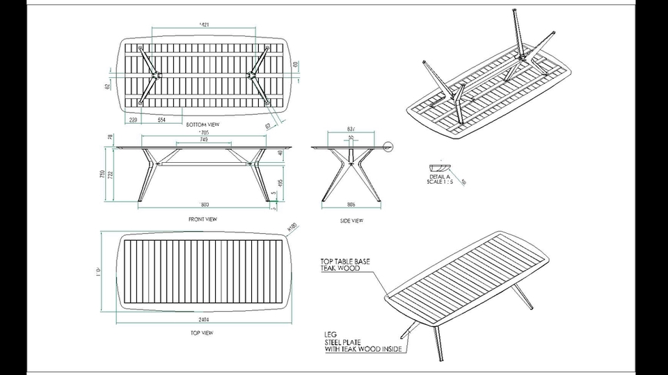 Desain Furniture - Shop Drawing Furniture Produk - 2