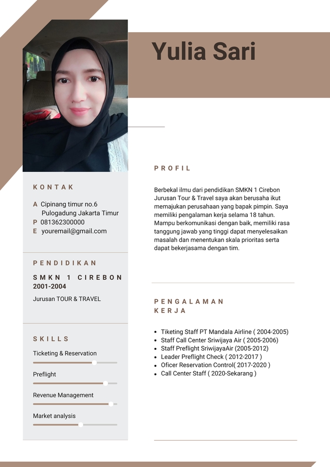Portfolio & Resume - Jasa Pembuatan CV (1 hari jadi) - 2