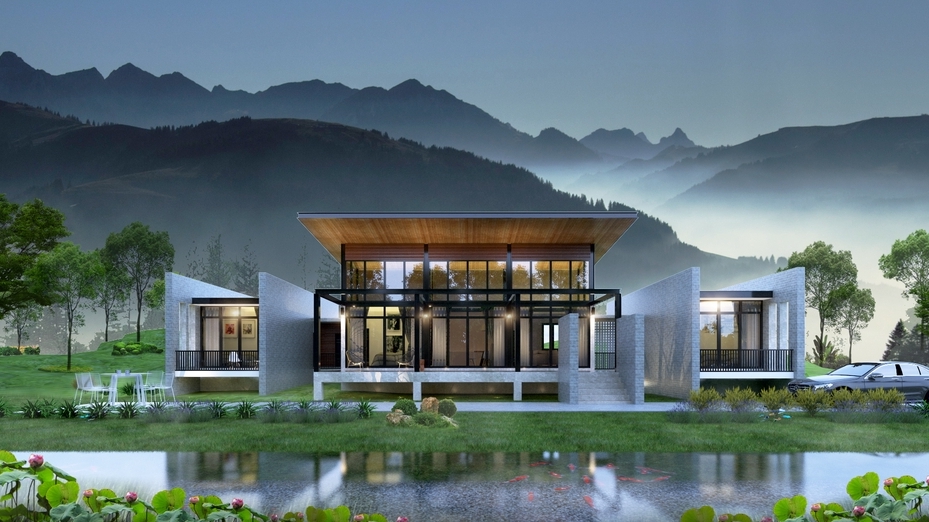 3D Perspective - รับทำภาพ 3D Perspective ออกแบบงานสถาปัตยกรรมภายนอก งานภายใน งานเขียนแบบก่อสร้าง ครบจบที่เดียว - 9