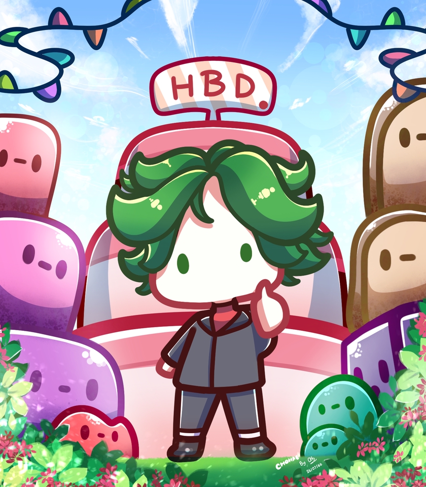 รับวาดภาพประกอบวันเกิด วาดภาพการ์ตูนน่ารัก วาดภาพดิจิตอลเพ้นท์