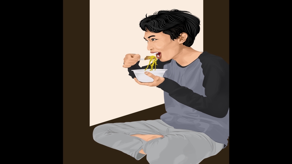 Gambar dan Ilustrasi - Design Vector / Fanart Karakter Seseorang Jadi 1-2 Hari - 5