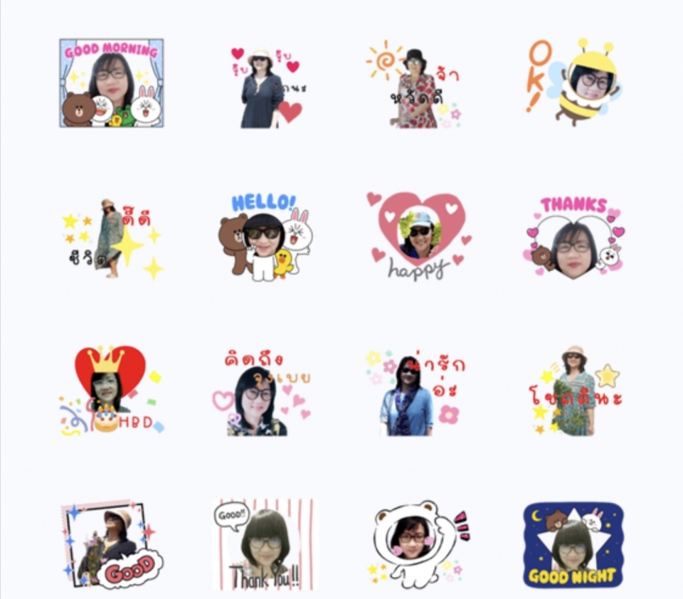 ออกแบบ LINE Sticker - สติ๊กเกอร์ไลน์จากรูปถ่าย/ sticker lineรูปตัวเอง/แฟน/สัตว์เลี้ยง/อื่นๆ - 6