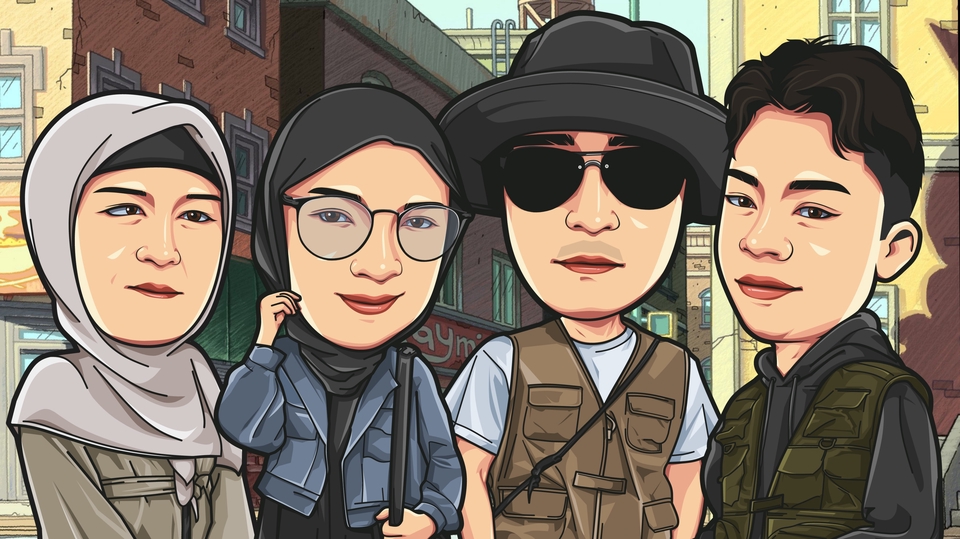 Gambar Potret - Jasa Desain Karikatur, Ilustrasi, Vector Art, 24 jam langsung selesai!!! - 1