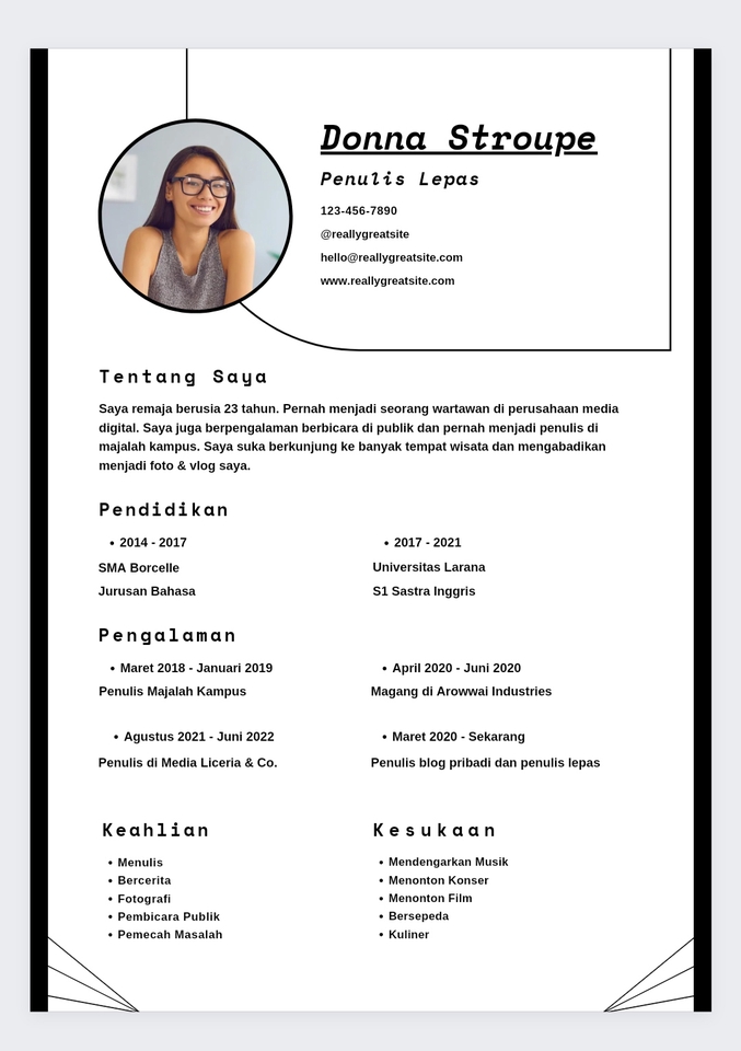 Portfolio & Resume - Buat CV 1 Hari Jadi - 18