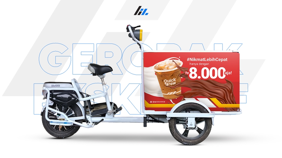 Desain stiker mobil pick up dengan gambar minuman teh.