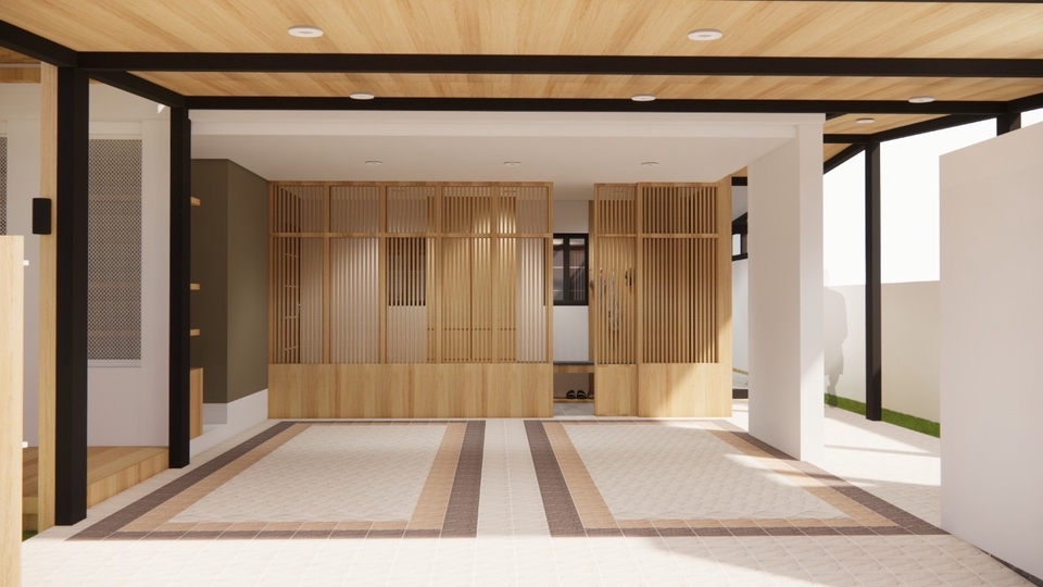 ออกแบบและตกแต่งภายในบ้านพักอาศัย สไตล์ญี่ปุ่น บ้านโมเดิร์น
