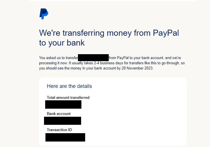 Jasa Pembayaran PayPal, transfer dana dari PayPal ke rekening bank Anda.