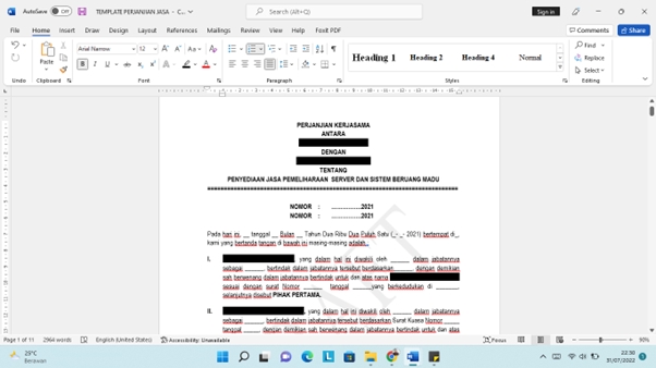 Hukum - Penyusunan Perjanjian dan Konsultasi Atas Perjanjian (Bonus Memorandum Of Understanding (MoU)) - 10