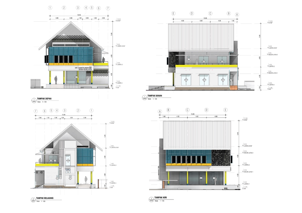 CAD Drawing - Jasa Gambar Kerja BIM - DED (ARS, STR, MEP) dengan REVIT - 14