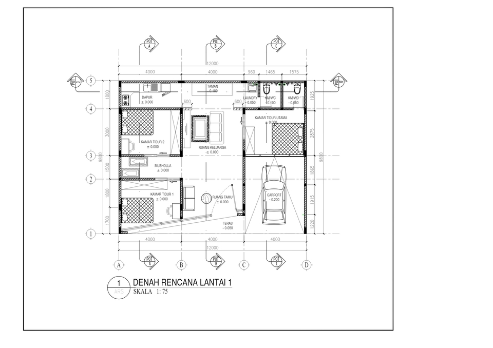CAD Drawing - Jasa Desain Rumah Tinggal 2D/3D dan Detail Engineering Design (DED/Gambar Kerja) - 15