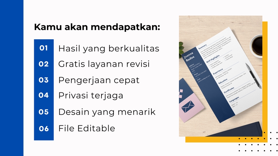 Portfolio & Resume - Pembuatan CV dan Surat Lamaran Bahasa Indonesia dan Bahasa Inggris - 4