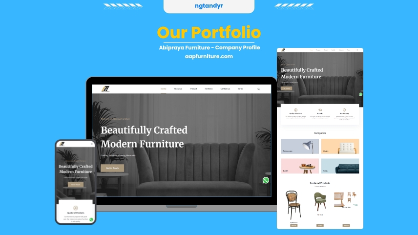 Desain UI UX website modern dengan desain user experience yang baik untuk situs web, menggunakan aplikasi freelancer