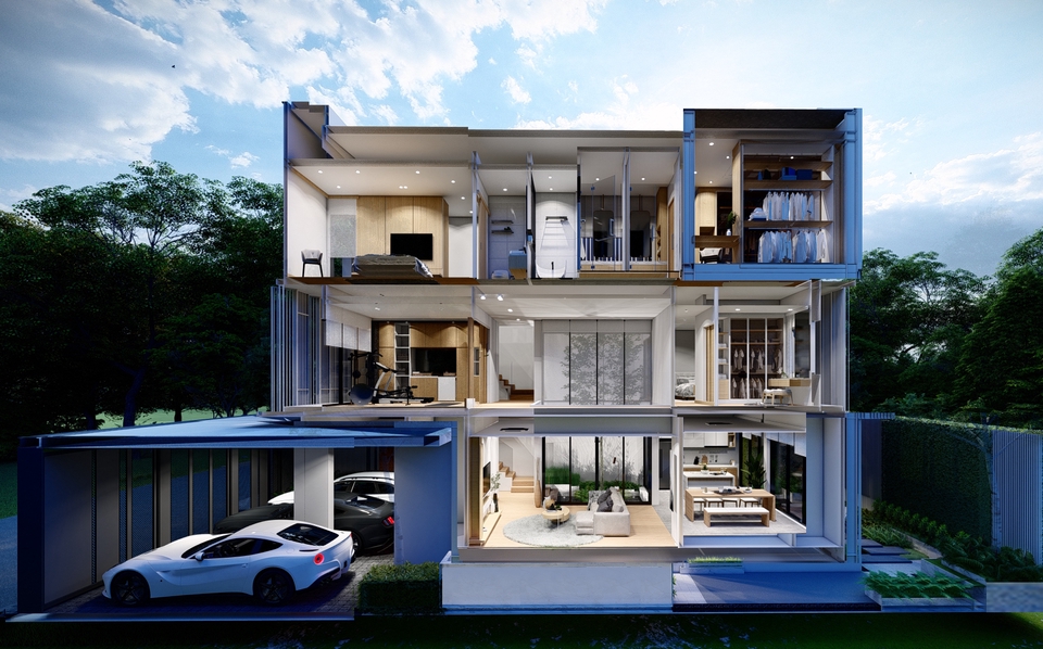 3D Perspective - 3D Perspective ภายนอก/ภายใน - 30