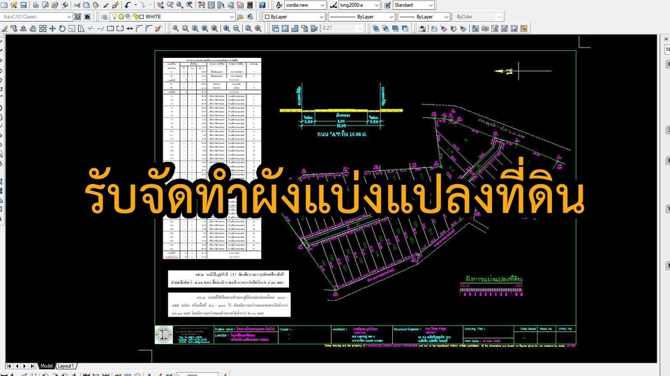 รับทำแผนที่ ออกแบบแผนที่ที่ดิน แบบละเอียด พร้อมรายละเอียด