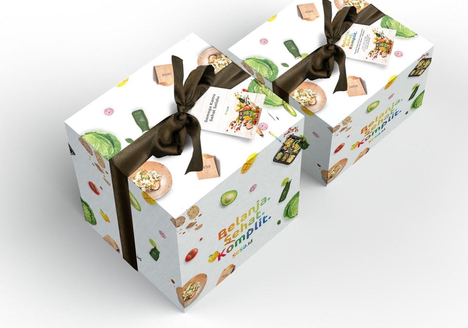 Jasa desain packaging unik untuk makanan dengan tema sehat dan komplit
