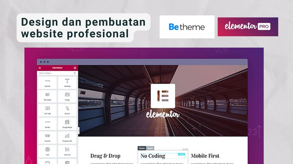 Jasa Web Design / Desain Website Profesional - Desain Website Menggunakan Elementor/BeTheme