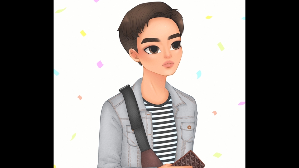 วาดภาพเหมือน Portrait - **ลดราคา 15%** รูปวาดของคุณในสไตล์การ์ตูน Portrait น่ารักๆ (Digital Art) ^^ - 18
