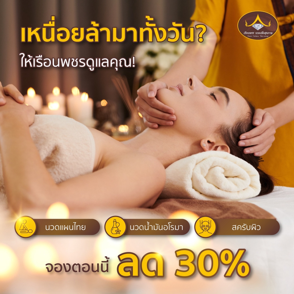 ออกแบบแบนเนอร์ โปรโมชั่นนวดไทยลดราคา 30%