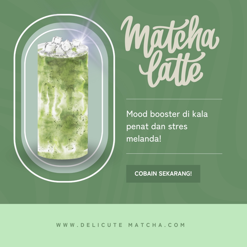 Desain logo minuman matcha latte, logo minuman menyegarkan, logo minuman segar, logo minuman cafe, logo minuman restoran, desain logo minuman online shop, logo minuman online shop keren
