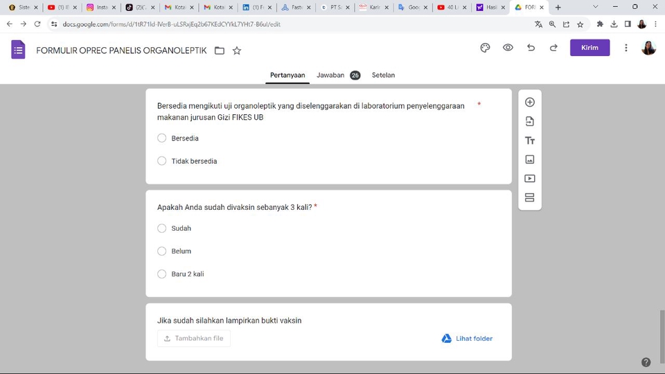Entri Data - PEMBUATAN GOOGLE FORMs - 4