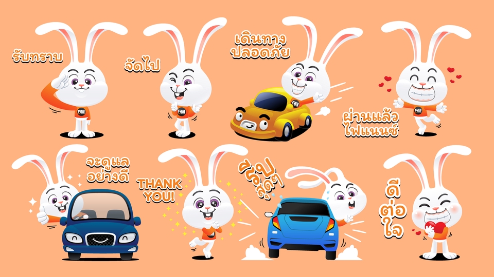ออกแบบ LINE Sticker - ออกแบบการ์ตูนสติ๊กเกอร์ไลน์ ตามสไตล์ที่คุณลูกค้าต้องการ - 8