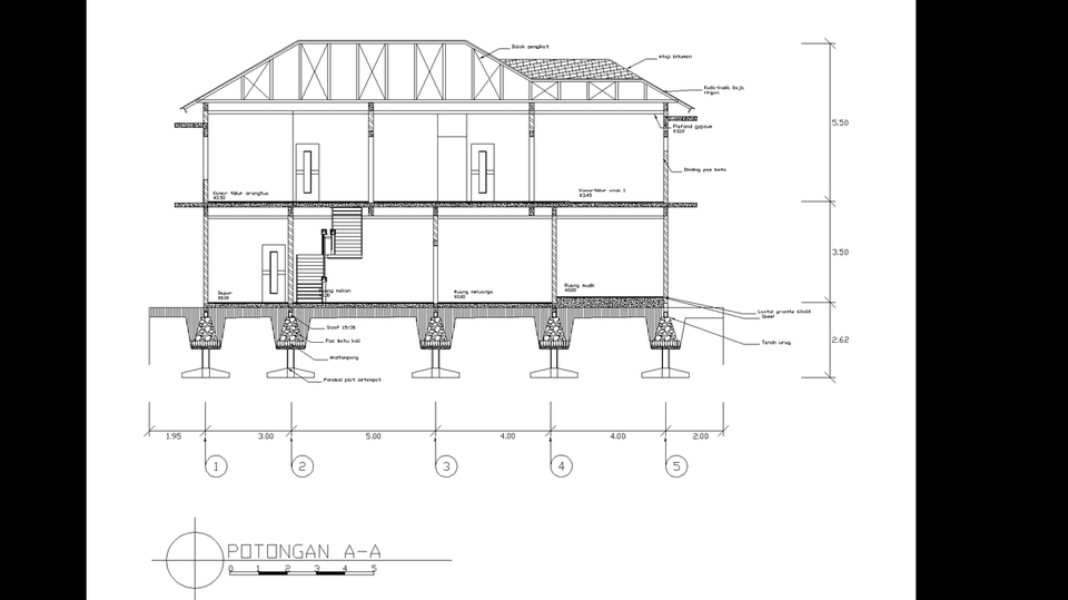 3D & Perspektif - Desain Grafis, Editing Foto, 3D Modelling Bangunan dan RenderingGambar Kerja AutoCAD - 5
