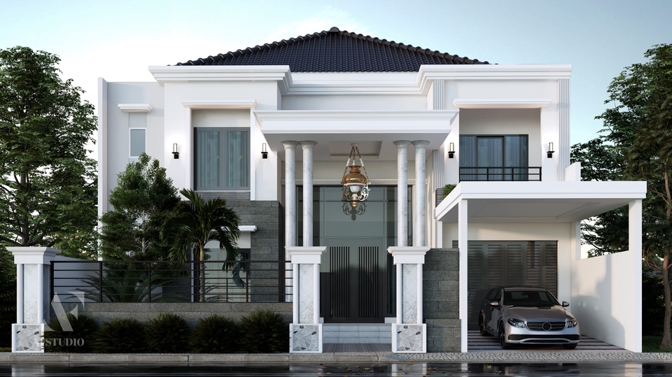 3D & Perspektif - Desain Fasad Rumah, Ruko, Toko, Cafe & Kantor - 3