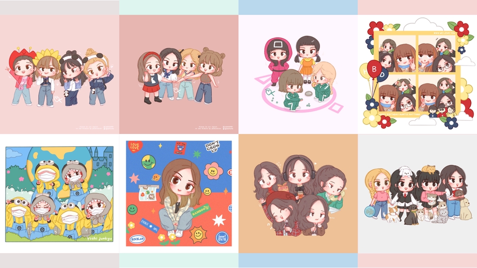 วาดแฟนอาร์ต - รับวาดการ์ตูนน่ารัก ๆ วาดแฟนอาร์ต ฯลฯ | ตัวละครจิบิ - 6