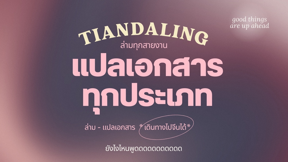 แปลภาษา - ล่าม/นักแปลทุกเนื้อหา (จีน-ไทย / ไทย-จีน / จีน-อังกฤษ / อังกฤษ-จีน ) - 1
