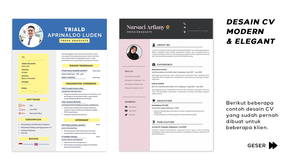 Portfolio & Resume - DESAIN CV MODERN & ELEGANT (1 Hari Jadi) - 5