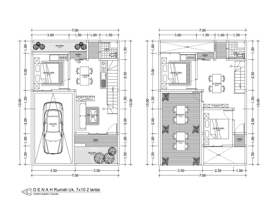 CAD Drawing - Jasa Gambar denah rumah 2D harga per rumah - Sehari bisa jadi - 5