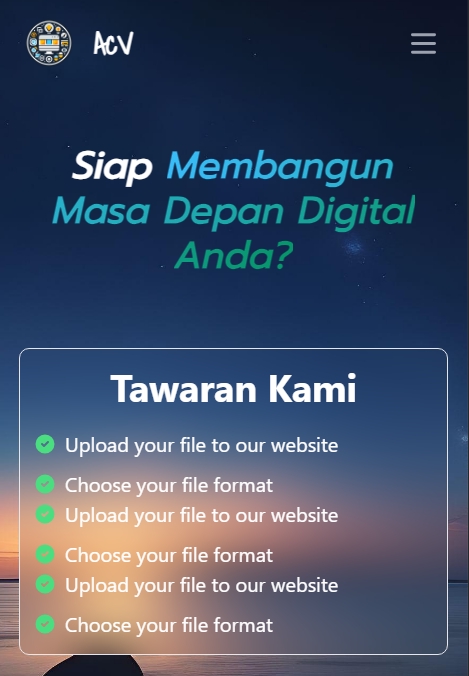 Jasa pembuatan website profesional, desain website modern, dan development website responsive.