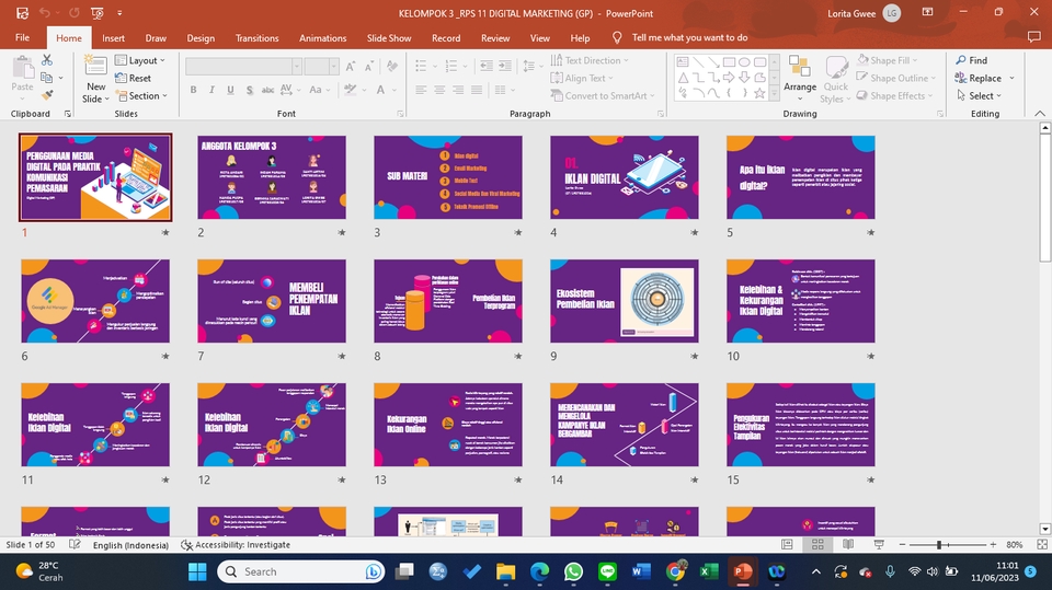Presentasi - DESAIN PRESENTASI KULIAH, BISNIS, EVENT YANG ELEGANT serta dilengkapi icon sehingga tampilan menarik - 6
