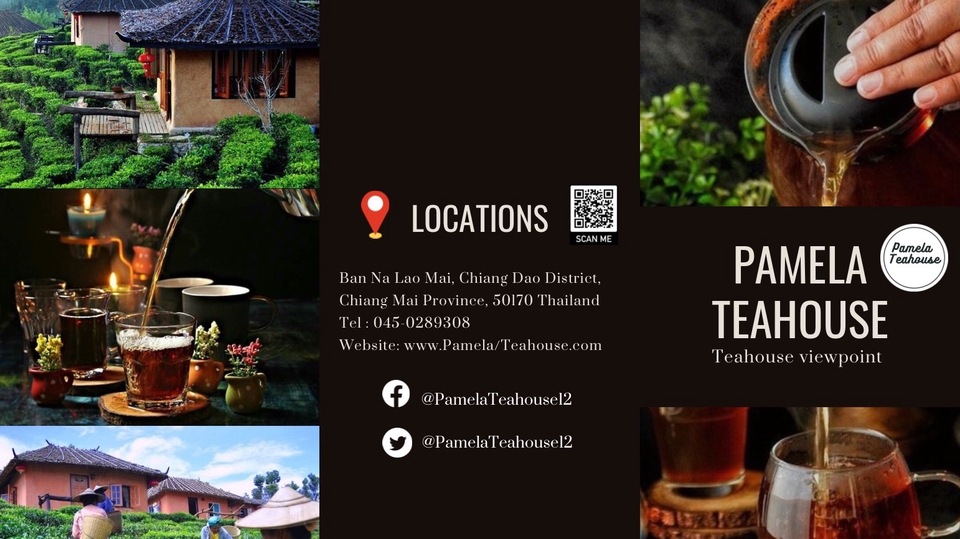 ออกแบบแบนเนอร์ร้านชา Pamela Tea House ออกแบบแบนเนอร์ร้านค้าออนไลน์ รับออกแบบ banner website