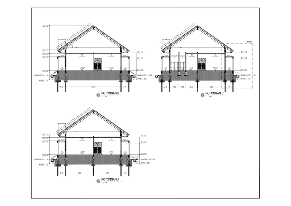 CAD Drawing - Gambar Kerja CAD (Bangunan Tinggi, Rumah Tinggal, Terminal, Rumah Sakit, Gudang, dsb) - 4