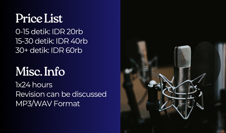 Sulih suara (dubbing, looping) - IDN-ENG Voice Over Service - 4