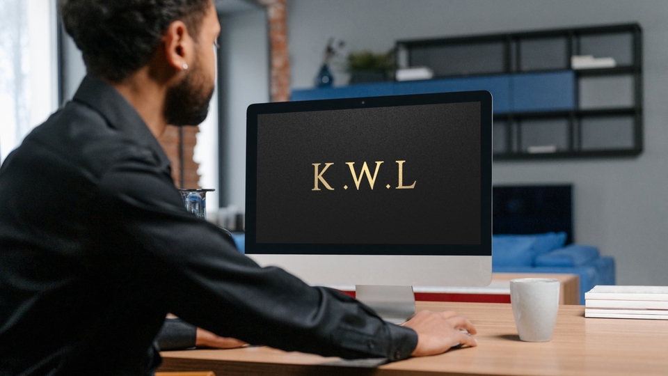 Jasa desain logo online dengan logo "K.W.L" yang profesional dan kreatif untuk berbagai keperluan bisnis