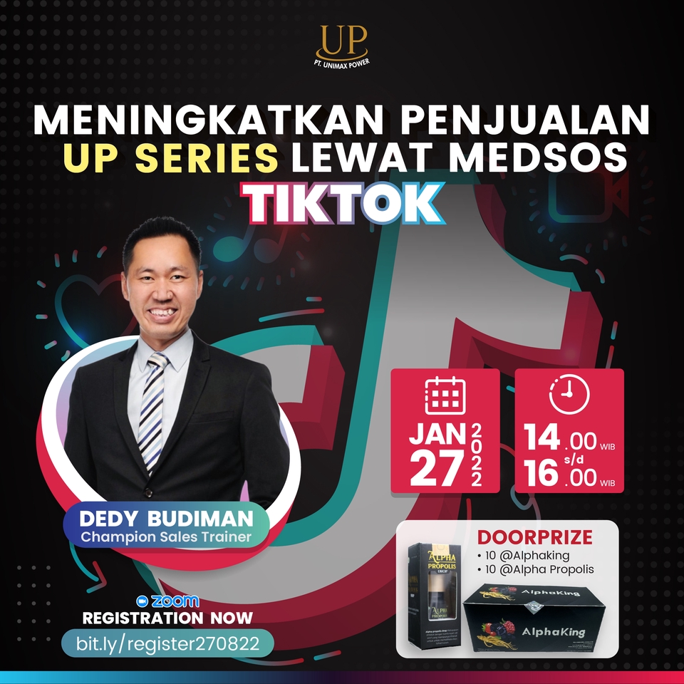 Jasa desain banner instagram untuk meningkatkan penjualan UP series lewat medsos tiktok.