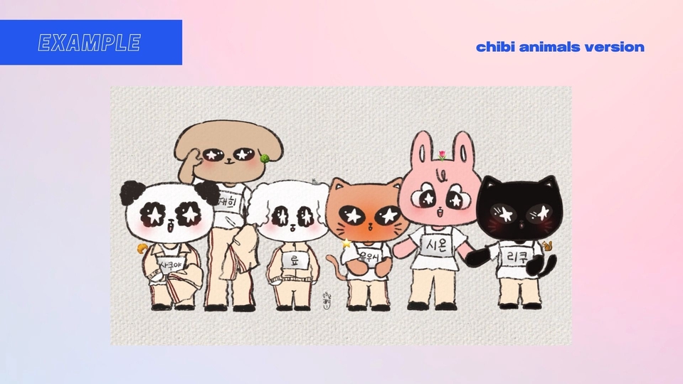 รับวาดรูปการ์ตูนจิบิ สไตล์น่ารัก  ภาพตัวละครการ์ตูนสัตว์น่ารัก วาดการ์ตูนจิบิ  วาดรูปการ์ตูนน่ารัก
