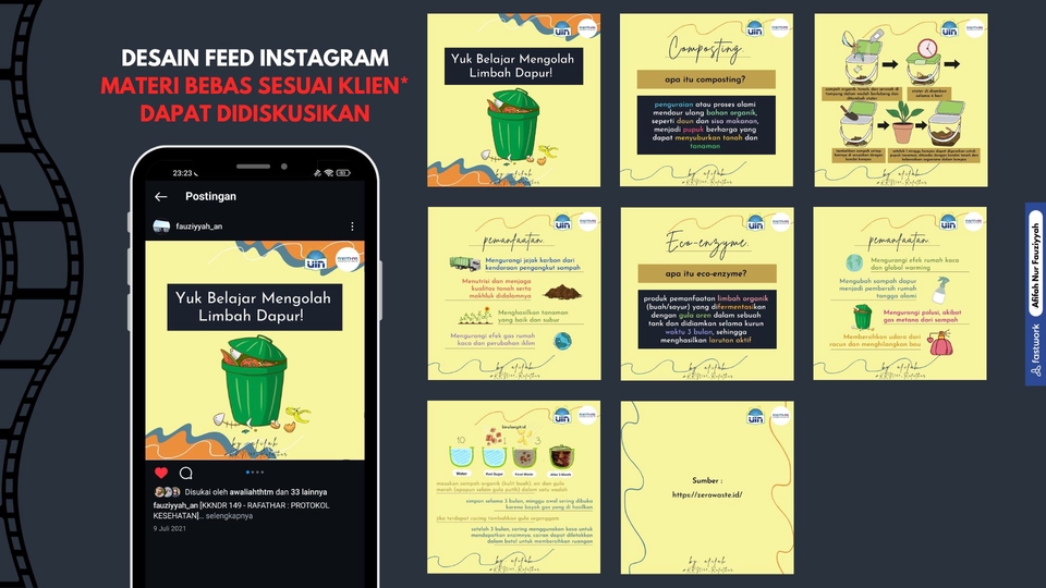 Jasa Desain Banner Instagram - Yuk Belajar Mengolah Limbah Dapur - Template Desain Feed Instagram - Buat Banner Instagram - Desain Banner Online - Desain Banner Keren - Desain Banner Unik - Banner Promosi Instagram