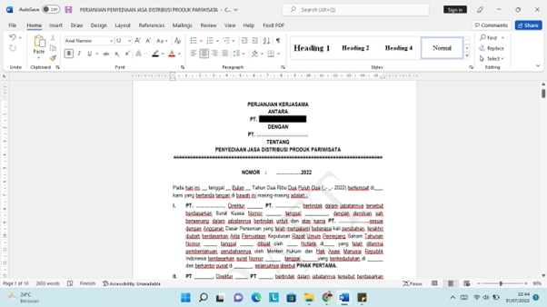 Hukum - Penyusunan Perjanjian dan Konsultasi Atas Perjanjian (Bonus Memorandum Of Understanding (MoU)) - 13