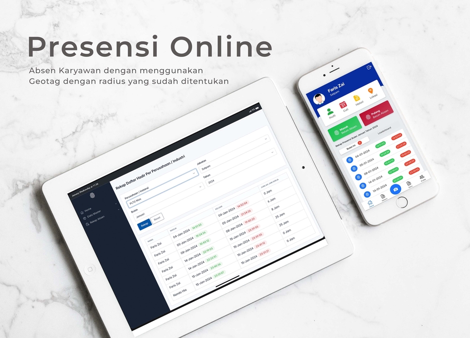 Jasa pembuatan website online dengan sistem absensi berbasis lokasi dan radius
