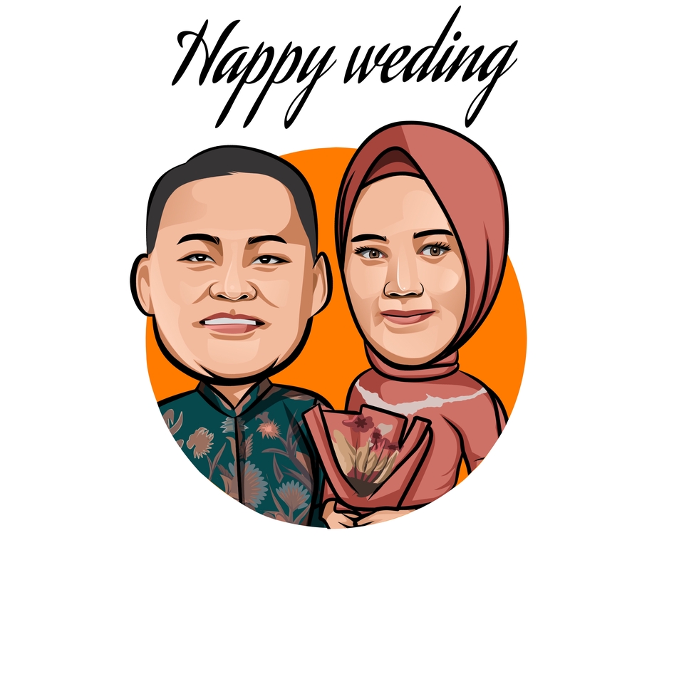Gambar Potret - Karikatur/Vector Cocok untuk kado - 3