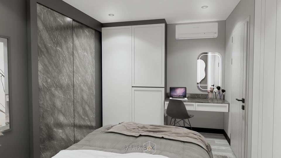 รับออกแบบตกแต่งภายในบ้านสไตล์โมเดิร์น พร้อมห้องนอนสวยหรู