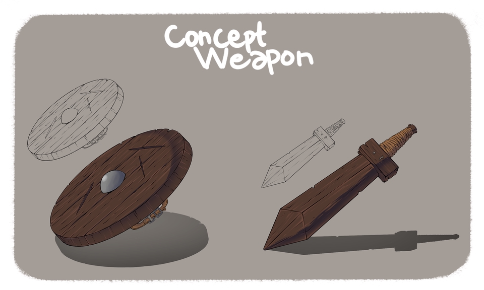 Desain Karakter - weapon design, item game, and concept art - 4