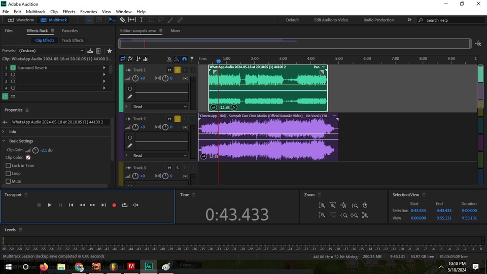 Mixing Vocal Recording (Edit suara vocal cover)