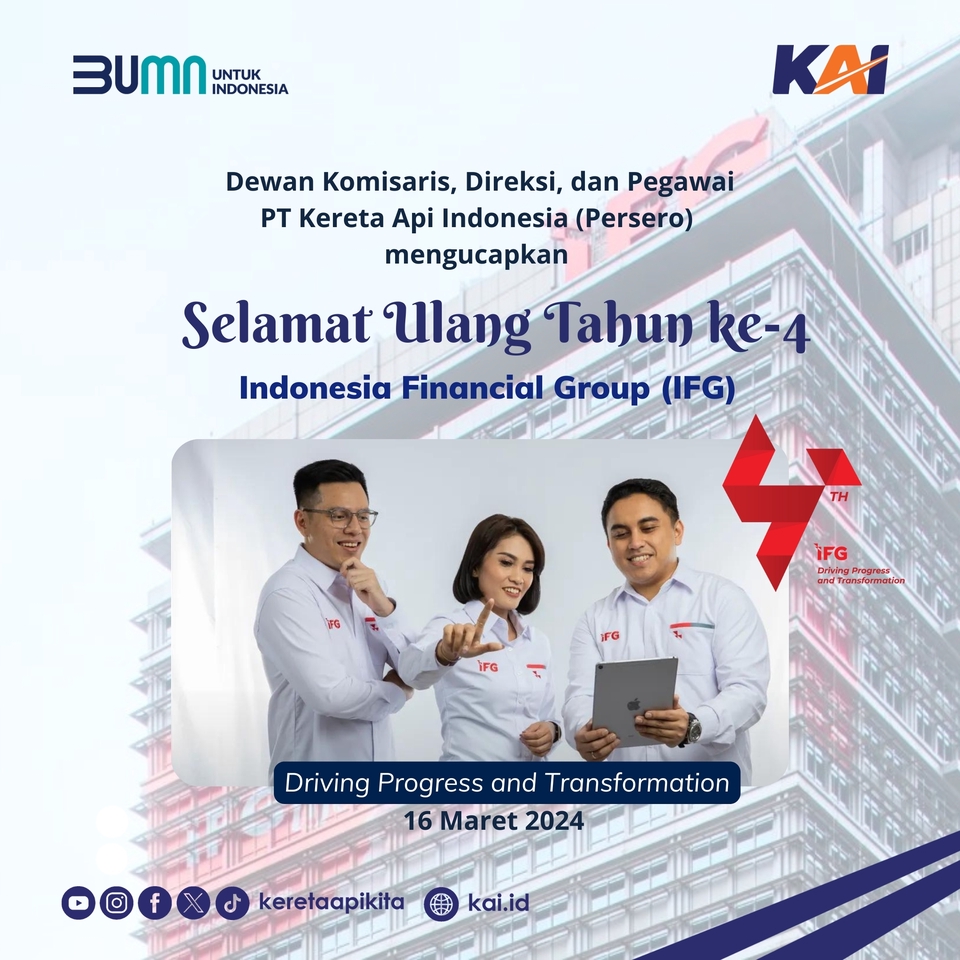 Jasa Desain Kartu Ucapan Selamat Ulang Tahun untuk Indonesia Financial Group (IFG)