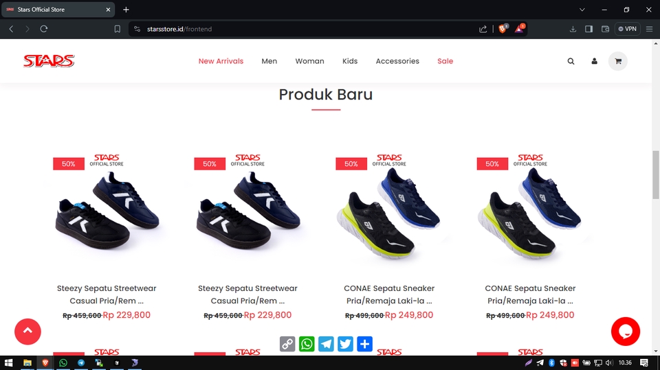 Jasa pembuatan website toko online dengan desain menarik dan harga terjangkau.